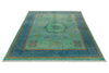 6x8 Turquoıse and Navy Turkish Tribal Rug