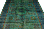 6x8 Turquoıse and Navy Turkish Tribal Rug
