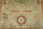 6x8 Camel and Light Green Turkish Tribal Rug