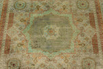 6x8 Camel and Light Green Turkish Tribal Rug