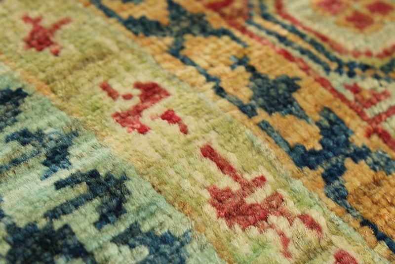 5x7 Multicolor and Turquoıse Turkish Tribal Rug