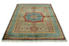 5x7 Multicolor and Turquoıse Turkish Tribal Rug