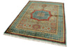 5x7 Multicolor and Turquoıse Turkish Tribal Rug