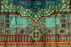 6x8 Green and Turquoıse Turkish Tribal Rug