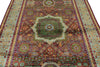 6x8 Purple and Light Blue Turkish Tribal Rug