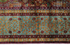 6x8 Purple and Light Blue Turkish Tribal Rug