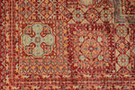 5x7 Burgundy and Multicolor Turkish Tribal Rug