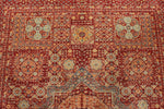 5x7 Burgundy and Multicolor Turkish Tribal Rug