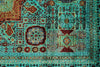 5x7 Blue and Turquoıse Turkish Tribal Rug