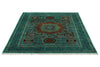 5x7 Blue and Turquoıse Turkish Tribal Rug