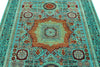 5x7 Blue and Turquoıse Turkish Tribal Rug