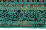 5x7 Blue and Turquoıse Turkish Tribal Rug