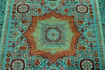 5x7 Blue and Turquoıse Turkish Tribal Rug