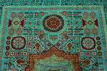 5x7 Blue and Turquoıse Turkish Tribal Rug