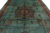 9x13 Turquoıse and Red Turkish Tribal Rug