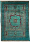 9x12 Green and Turquoıse Turkish Tribal Rug