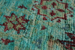 9x12 Green and Turquoıse Turkish Tribal Rug