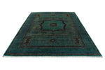 9x12 Green and Turquoıse Turkish Tribal Rug