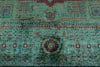 9x12 Green and Turquoıse Turkish Tribal Rug