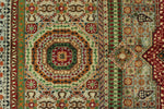 8x11 Green and Light Blue Turkish Tribal Rug