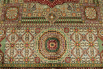 8x11 Green and Light Blue Turkish Tribal Rug