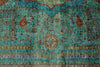 9x12 Turquoıse and Blue Turkish Tribal Rug