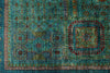 9x12 Turquoıse and Blue Turkish Tribal Rug