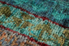 9x12 Turquoıse and Blue Turkish Tribal Rug