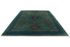 9x12 Turquoıse and Blue Turkish Tribal Rug