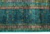 9x12 Turquoıse and Blue Turkish Tribal Rug