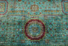 9x12 Turquoıse and Blue Turkish Tribal Rug