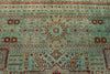 9x12 Green and Blue Turkish Tribal Rug