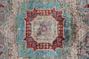 6x8 Pink and Blue Turkish Tribal Rug