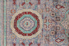 6x8 Pink and Blue Turkish Tribal Rug