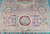 6x8 Pink and Blue Turkish Tribal Rug