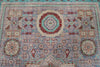 6x8 Pink and Blue Turkish Tribal Rug