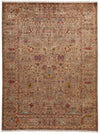 9x12 Light Brown and Brown Turkish Tribal Rug