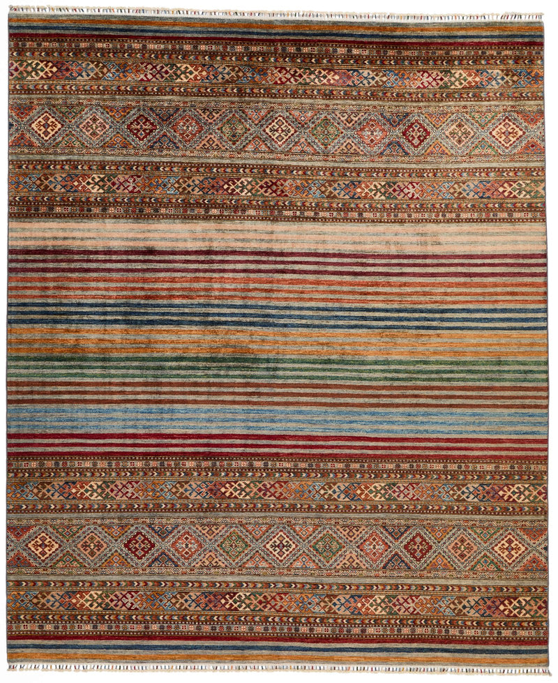 8x10 Multicolor Tribal Rug