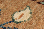 4x6 Light Camel and Multicolor Turkish Tribal Rug