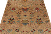 4x6 Light Camel and Multicolor Turkish Tribal Rug