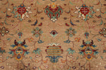 4x6 Light Camel and Multicolor Turkish Tribal Rug