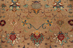 4x6 Light Camel and Multicolor Turkish Tribal Rug