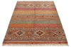 4x6 Red and Multicolor Tribal Rug