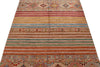 4x6 Red and Multicolor Tribal Rug