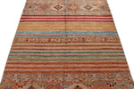 4x6 Red and Multicolor Tribal Rug