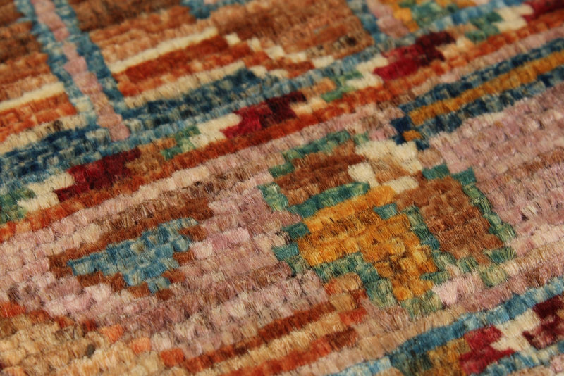 4x6 Red and Multicolor Tribal Rug