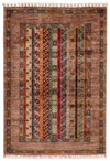 3x5 Multicolor and Brown Turkish Tribal Rug