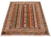 3x5 Multicolor and Brown Turkish Tribal Rug