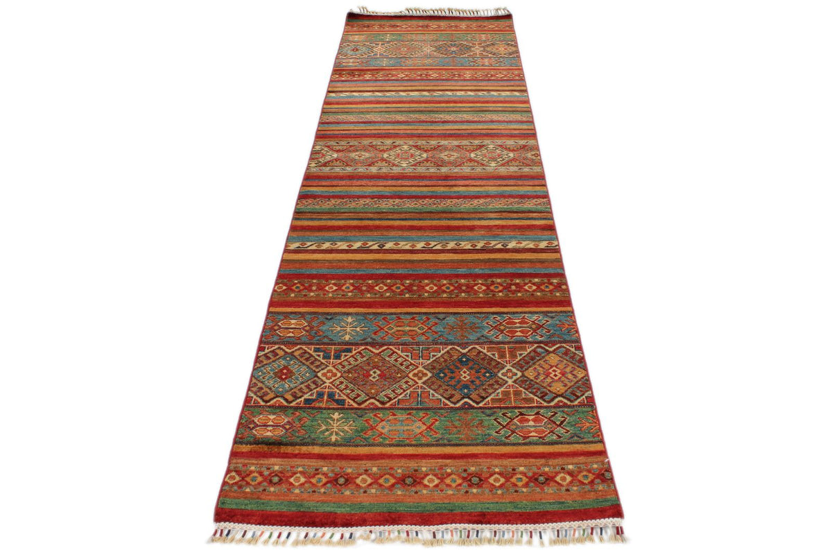 3x10 Brown and Multicolor Tribal Runner