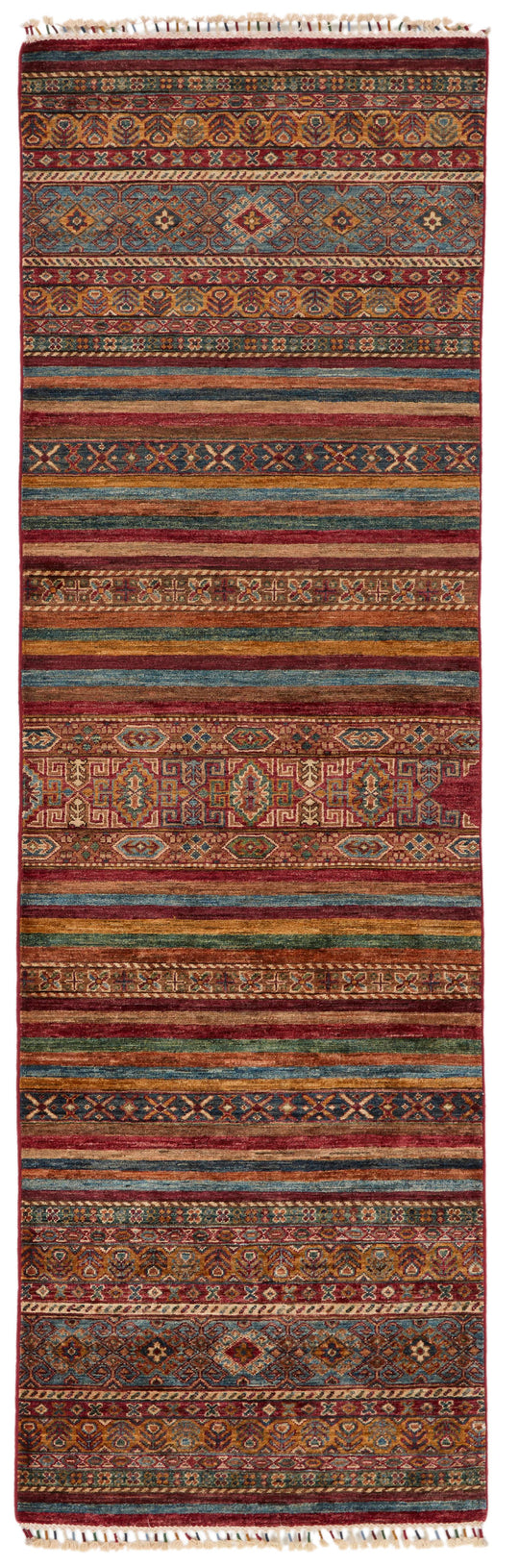 3x9 Brown and Multicolor Tribal Runner